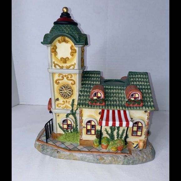 Partylite Ole World Village The Clocktower Candle Holder P7887